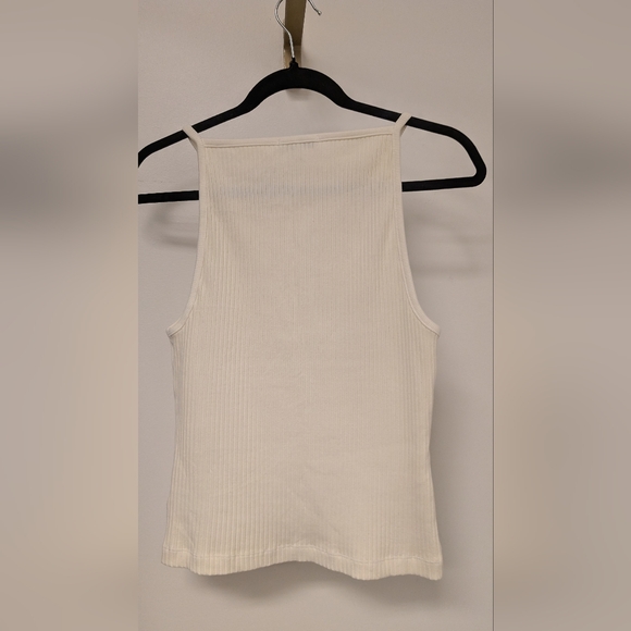 Agolde Ivory Ribbed Tank Top - Picture 2 of 2